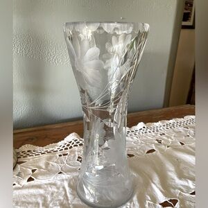 Princess House Tall Etched Vase